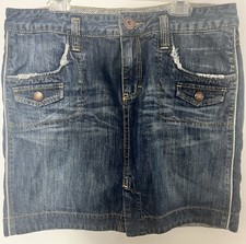 Tommy Hilfiger Denim Women s Mini Skirt Distressed Vtg Size 8 Nice