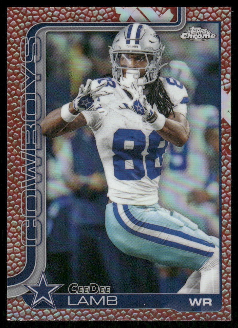 2025 Topps Chrome #76 CeeDee Lamb Football Leather Refractor