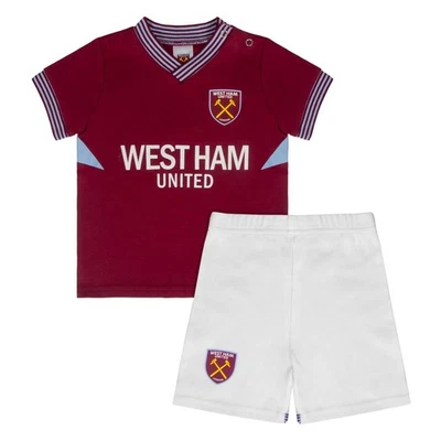 West Ham United FC Baby Set T-Shirt & Shorts Set - Offizielles Fußball Geschenk für In