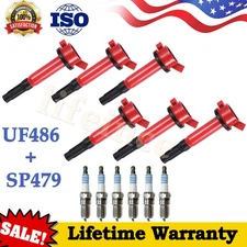 6x UF486 Ignition Coil + Spark Plugs Set for Mercury Ford Escape Fusion 3.0L V6
