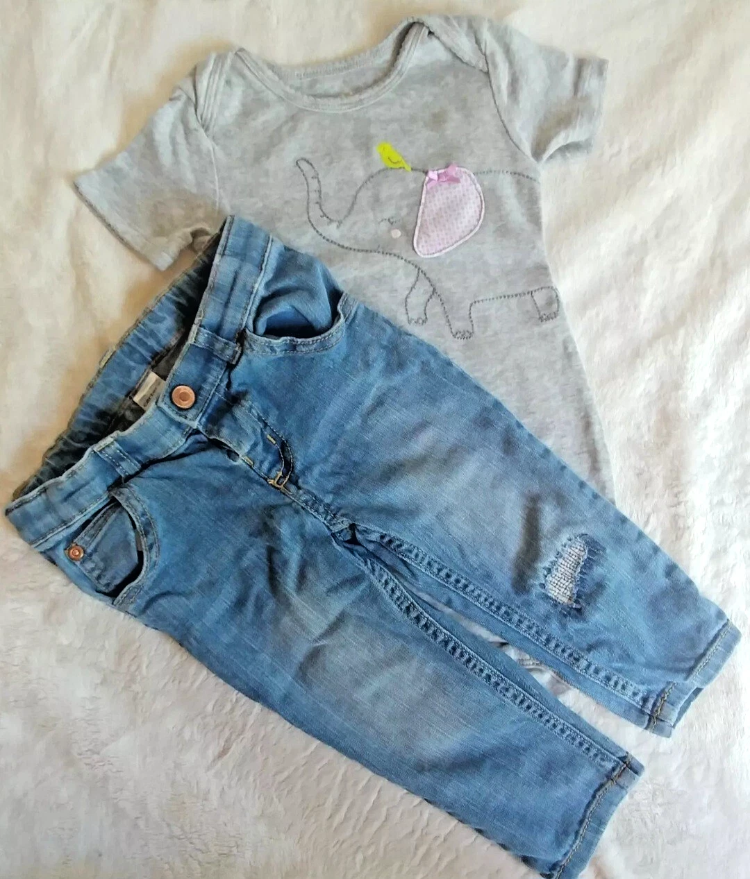 shirt pants 18 months Girls Carters and Child O Mine baby short sleeve elephant