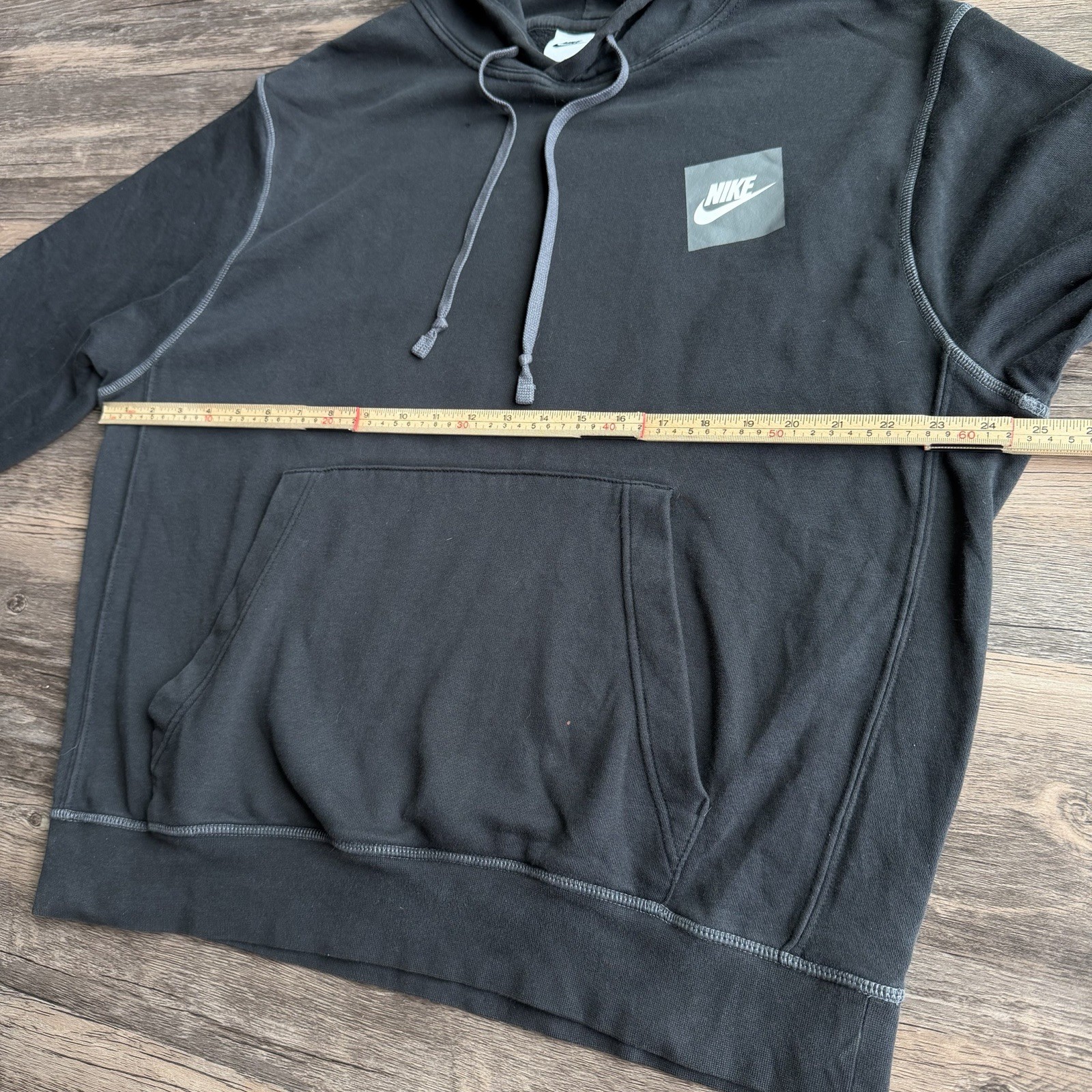 Nike Sportswear Hoodie Mens L Black Just Do It Sleeve Spellout Pullover Logo thumbnail 6