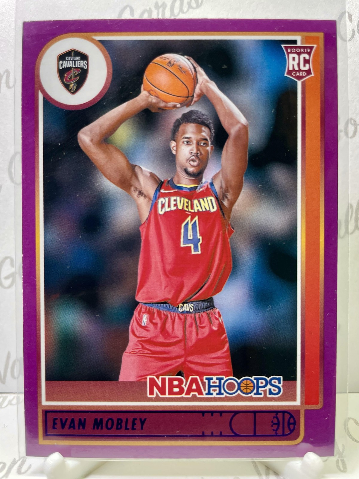 2021-22 Hoops Purple #234 Evan Mobley Rookie RC Cleveland Cavaliers