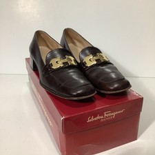 Vintage Salvatore Ferragamo Sz 7 AAA Square Toe Pumps Heels made in ITALY