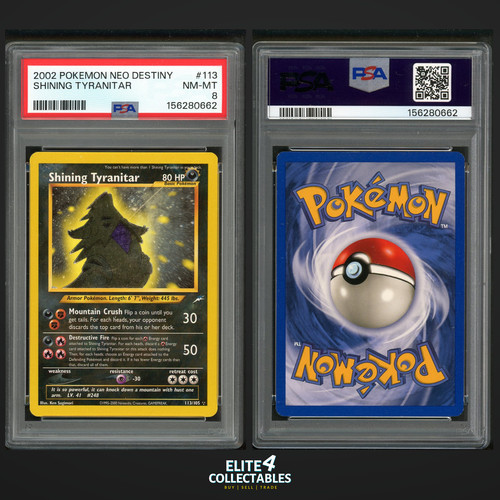 Shining Tyranitar (Unlimited) graded PSA 8 for sale on eBay