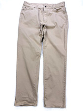 Johnnie O Atlas 5 Pocket Pants Men 36x30 Tan Stretch Wrinkle Resistant Twill