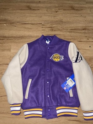 NBA ULTRA GAME YOUTH LOS ANGELES LAKERS SNAP UP JACKET SIZE (8