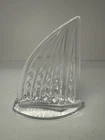 Waterford Crystal Sailboat Paperweight Nautical Sailing Boat Beach Signed Vtg 6"