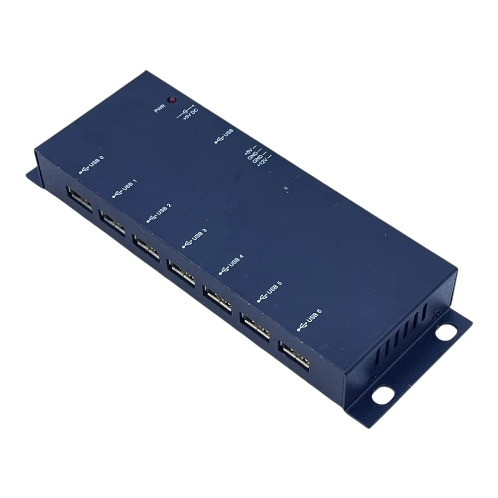 Industrial USB Hub 7-Port Active for DIN Rail 12V/5V Supply Industrial USB Hub 7-Port Active for DIN Rail 12V/5V Supply