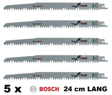 5x Bosch S1531L S&auml;bels&auml;gebl&auml;tter Holz Schnittholz B&auml;ume Str&auml;ucher Baum &Auml;ste