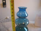 Vintage Blenko Gurgle Bottle Art Glass Vase - Wayne Husted - w Label - 14.5"