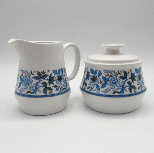BLUE MOON BY NORITAKE SUGAR BOWL & CREAMER SET EC - Picture 2 of 17