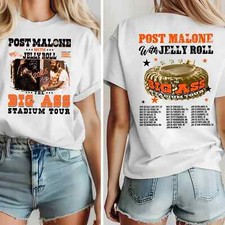 Post Malone Jelly Roll Concert Music Western 2025 Big Ass Stadium Tour T-Shirt