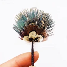 1:12 Feather Fan Dollhouse Miniature Handmade Retro Decoration Daily Necessities