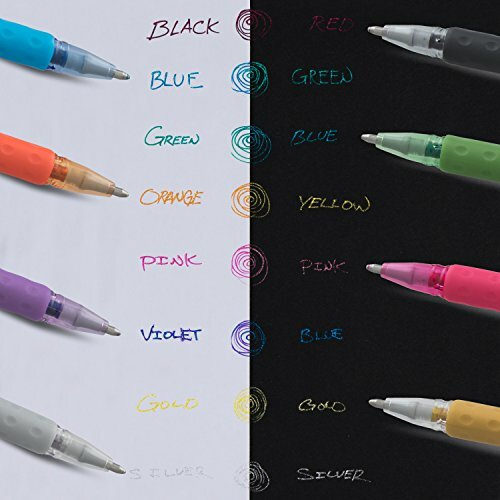 Pentel Arts Sparkle Pop Metallic Gel Ink Pen, 1.0mm Bold Line, Assorted