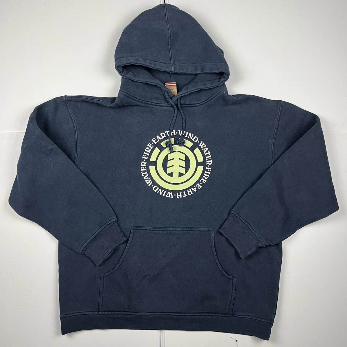 Vintage 90s Y2K Element Wind Fire Water Earth Skate Hoodie