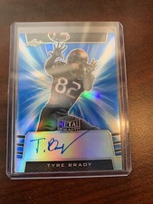 Tyre Brady 2019 Leaf Metal Draft Blue Auto /35 Marshall Thundering Herd Miami