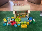 Vintage Fisher Price Little People Lot: Schoolhouse, Nursery, Bathroom Sets