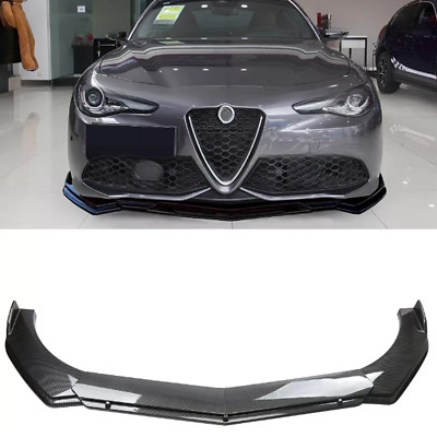 For Alfa Romeo Giulia Universal Front Bumper Lip Spoiler Splitter Carbon Fiber