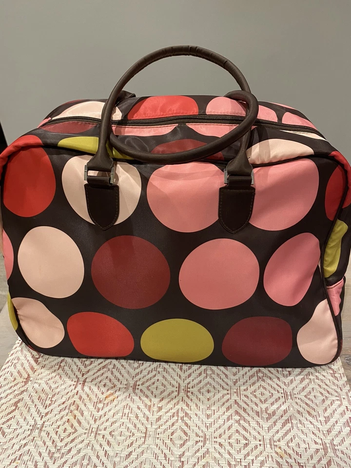 Bolso de Mano de Viaje Sonia Kashuk Juego de 3 Piezas Brn, Rojo, Rosa Círculo Bolso de Maquillaje Nuevo Foto 2 de 4
