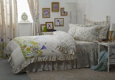 King Size 152cm x 198cm Country Diary Style Wild Rose Floral Bed Linen