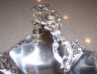 Vintage Ornate Silverplate Bride's Fruit/Bread Footed Basket w/Swing Handle — photo 4