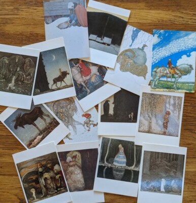 Postcard: Artist Illustrator John Bauer; gnomes trolls - sold singly - you pick