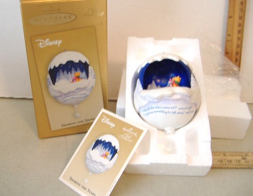 SHARING THE STARS~DISNEY PIGLET & POOH~2004 HALLMARK ORNAMENT~CLUB EXCLUSIVE