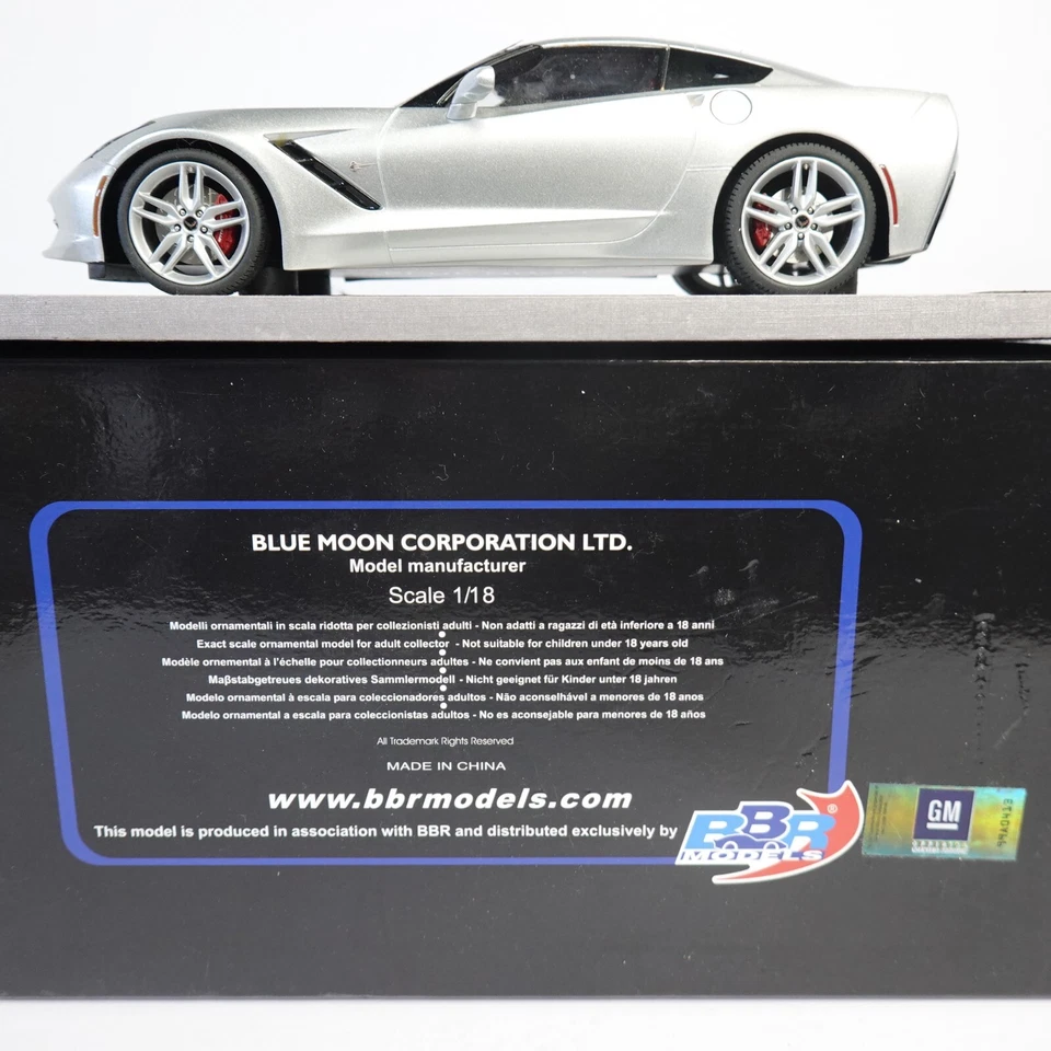 Hoja Corvette C7 Stingray plateada escala 1/18 BLM1812B BBR limitada 027/150 resina Foto 4 de 4