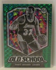 Magic Johnson 2019-20 Panini Prizm Mosaic Old School Green Refractor Lakers