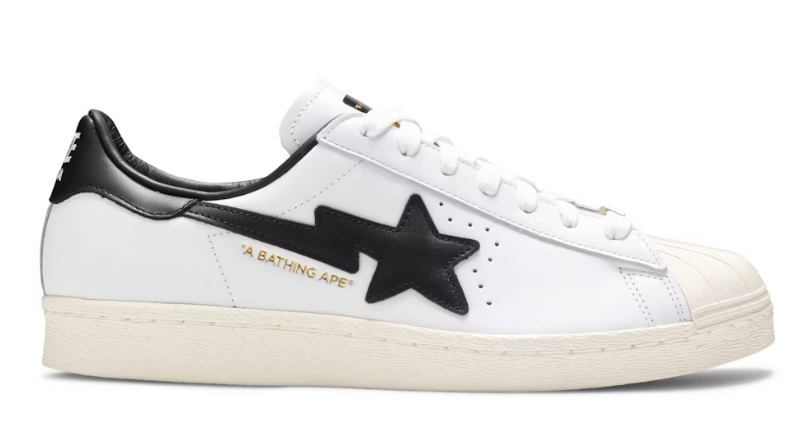 Adidas Superstar 80s Bape A Bathing Ape White/Black GZ8980  display picture 1