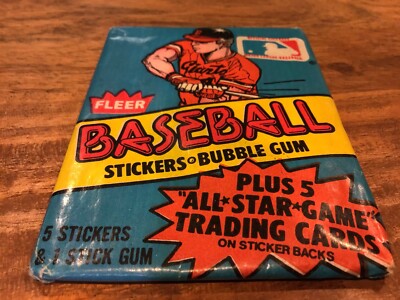 1981 Fleer Baseball Stickers - Unopened Wax Pack  - Laughlin All-Star