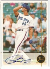 PETER TUCCI AUTOGRAPH ROOKIE 1999 JUST MINORS DUNEDIN BLUE JAYS