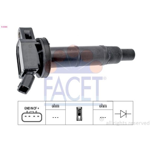 Bobina D'accensione Facet 9.6366 Made In Italy - Oe Equivalent per Toyota Lexus