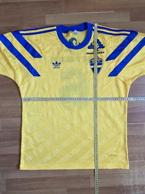 SWEDEN 1990 1991 HOME FOOTBALL SHIRT SOCCER JERSEY ADIDAS #16