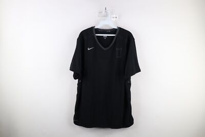 Nike Running Mens XL Spell Out Kenya Shield Tailwind Short Sleeve T-Shirt Black