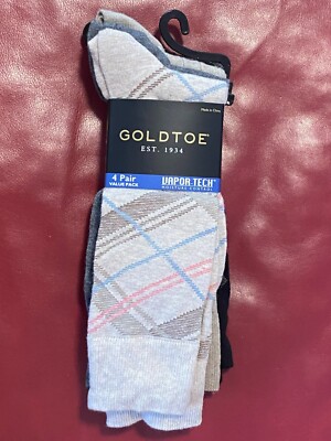 $20 GOLDTOE Dress Socks | 4 Pair | Tan Blue Pink Argyle | Shoe 7-12 Sock  10-13 | eBay