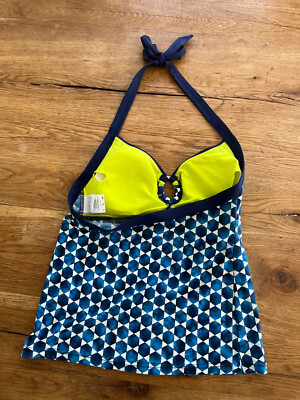 JAG Bathing Suit Top Cross Black Blue Green Small