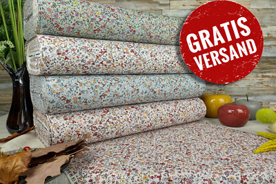 240cm Popeline Baumwolle Stoffe Baumwollstoff Meterware Blumen Meterware ÖKO-TEX