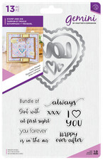 Gemini Shaker Card Stamp and Die Love Always Sets by Crafters Companion New