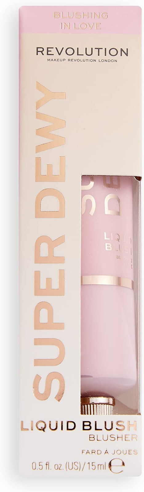 REVOLUTION SUPER DEWY LIQUID BLUSH - BLUSHING IN LOVE NEW BOXED