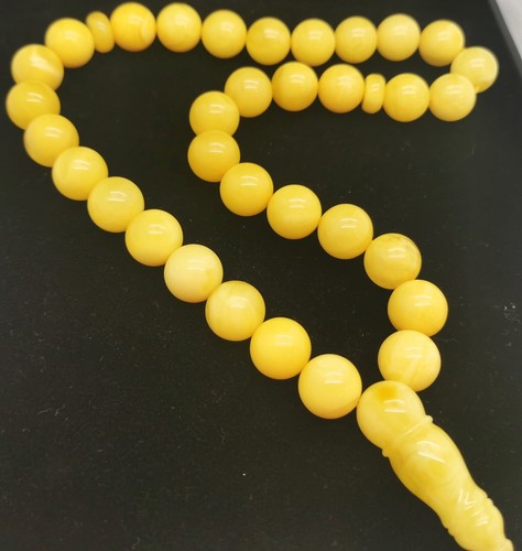 Natural Baltic amber Islamic prayer beads Misbah Tasbih Rosary of 33pcs - Picture 3 of 3