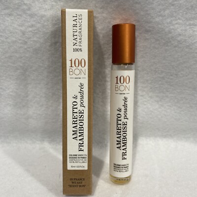 Lt 2 100 BON Amaretto & Framboise Poudree Eau De Colgne Spray .5oz VEGAN Organic
