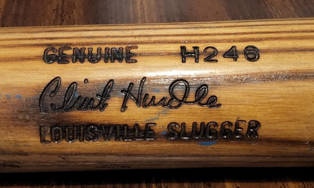 New York Mets CLINT HURDLE 1985 Game Used Bat, Kansas City, St Louis