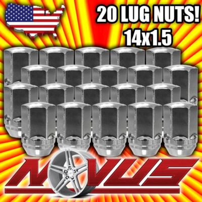 20 PREMIUM BLACK LUG NUTS 14x1.5 DODGE RAM 1500 LARAMIE 300 CHARGER CHALLENGER