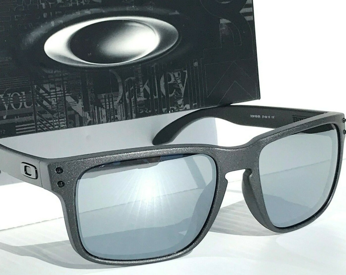 NEW* Oakley HOLBROOK Steel Lead w POLARIZED Galaxy Chrome Mirror