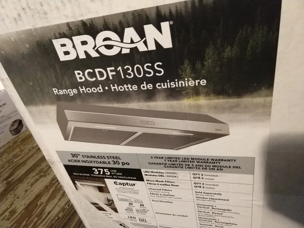 Broan® 30Inch Convertible WallMount TStyle Chimney, 51 OFF