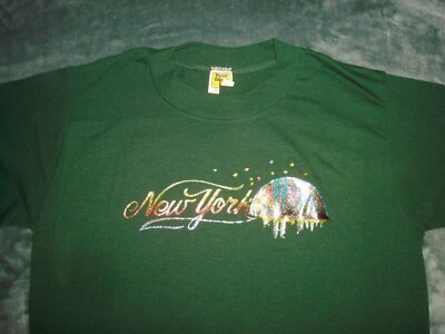 VTG 70s NEW YORK T SHIRT MEDIUM SINGLE STITCH VELVA SHEEN CITY
