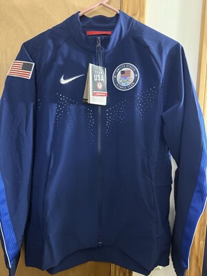Nike Women's Paris 2024 Team Issued USA Olympic Podium Jacket DZ3572-492 Size S