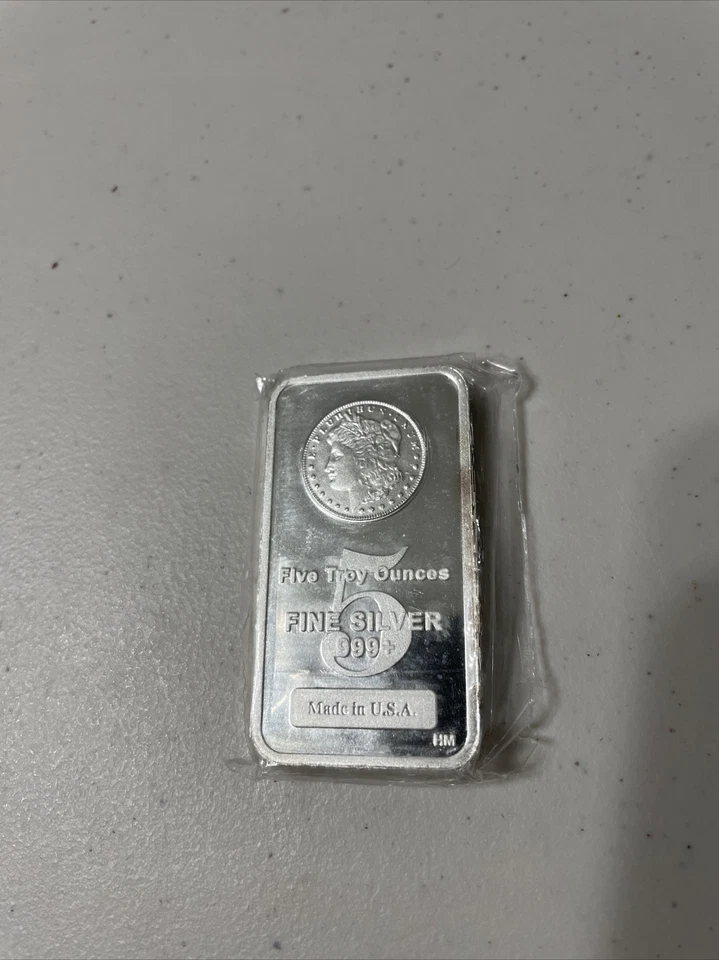 5oz. Highland Mint Silver Bar Bullion - Morgan Design .999+ Fine Free Shipping - Image 2 of 4